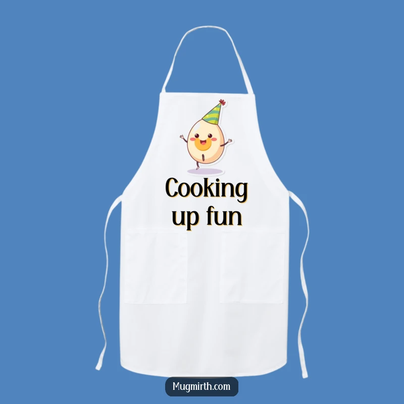 Funny Egg Party Cartwheel Apron - Hilarious Kitchen Fun