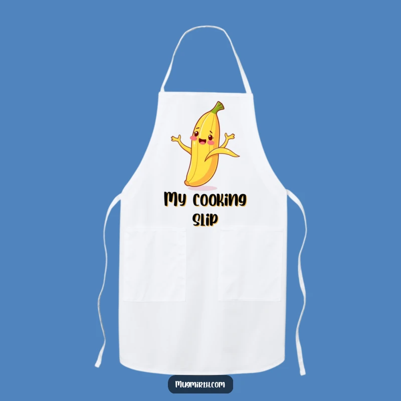 Funny Banana Slip Apron: Cook with cartoon chaos, a playful funny gift!