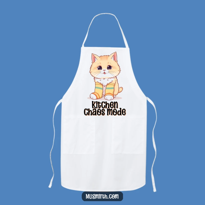Funny Cat Sock Apron: Cook with Quirky Style Funny Gift