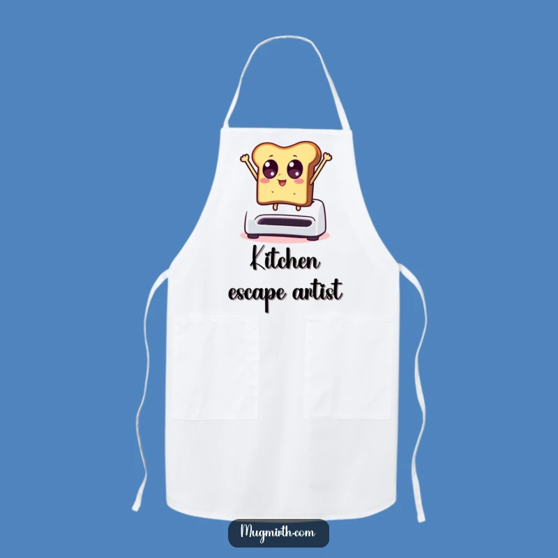 Funny Leaping Toast Toaster Apron - Hilarious Kitchen Wear for Cooks