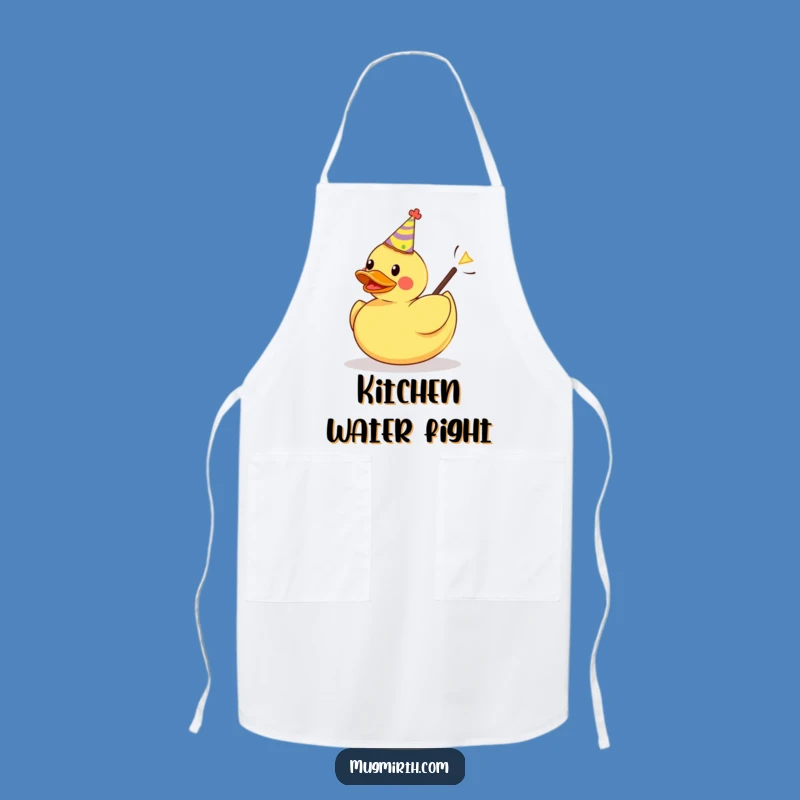 Funny Rubber Duck Party Slingshot Apron - Hilarious Kitchen Fun Wear