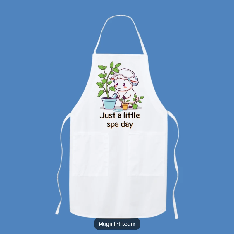 Funny Sheep Shower Cap Watering Plant Apron - Kitchen Comedy Essential