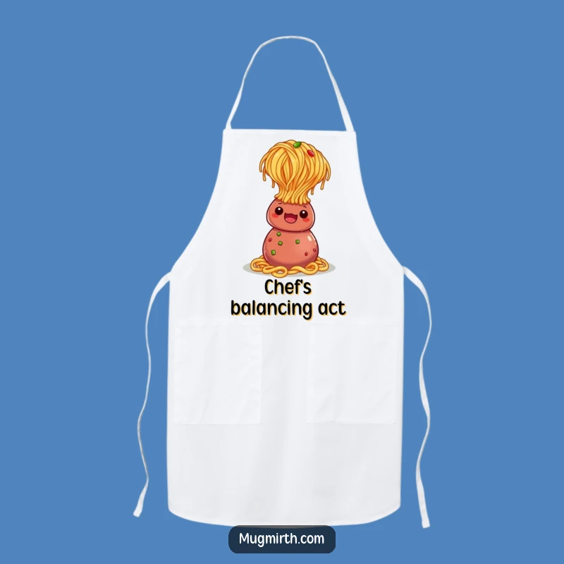 Funny Spaghetti Headstand Apron: Cook Up Laughs with This Hilarious Italian Cuisine Gear