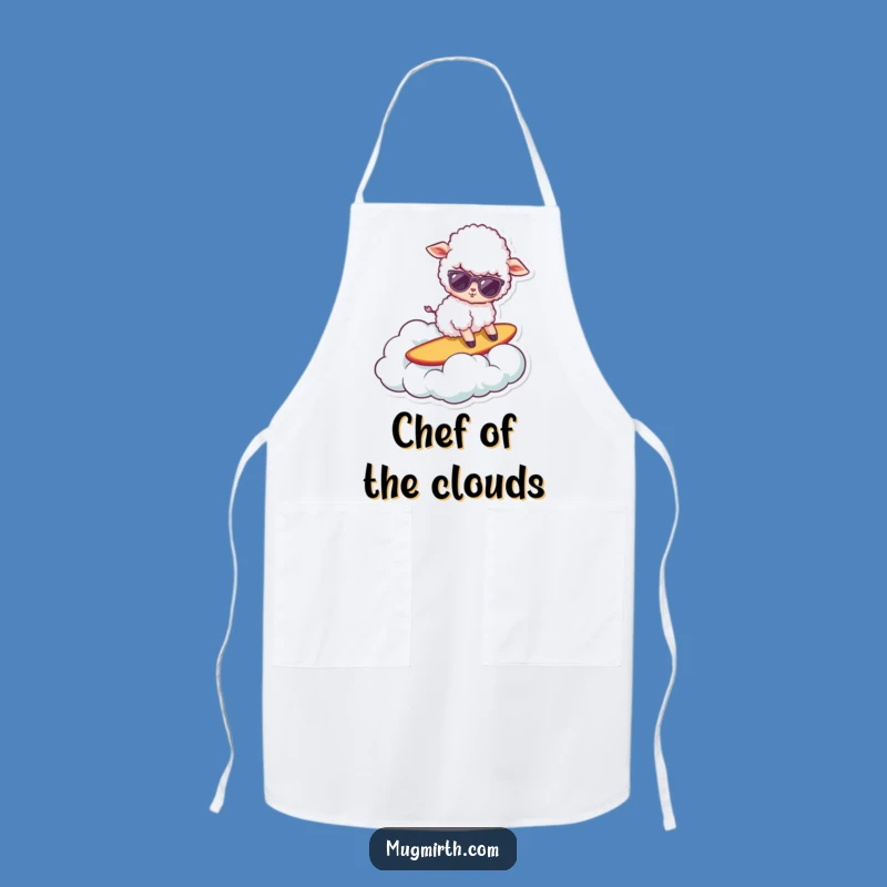 Funny Surfing Sheep Apron - Cook with Cool Flair!