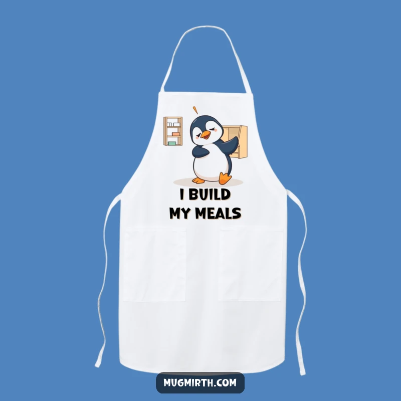 Funny Penguin Flat-Pack Chef Apron - Hilarious Kitchen Gift