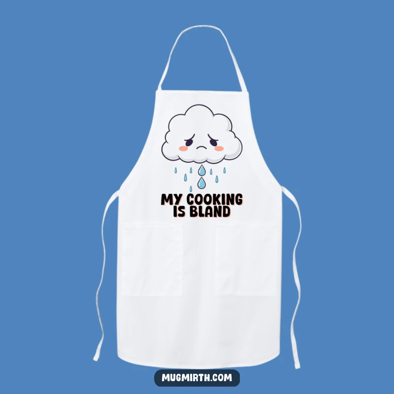 Funny Grumpy Cloud Sad Raindrop Apron - Kitchen Grumbles Master