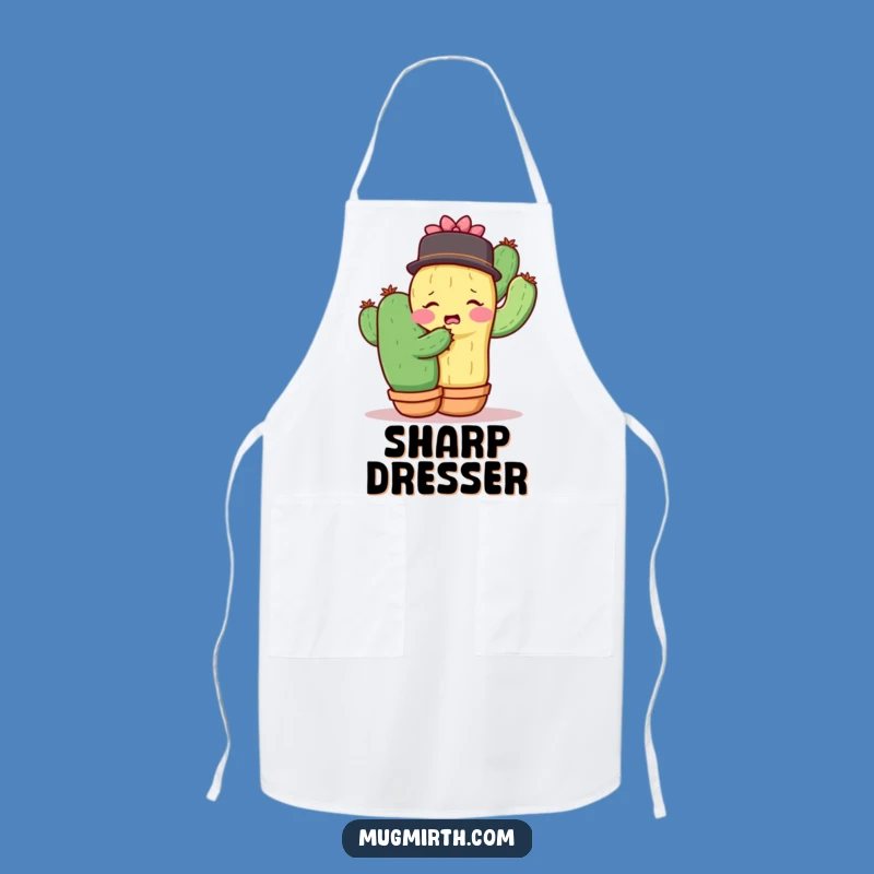 Funny Shy Cactus Hug Apron - Hilarious Kitchen Guard Against Hugs