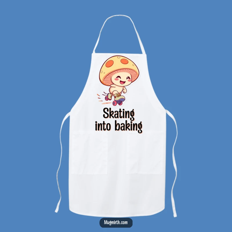 Funny Mushroom Skater Apron: Speedy Fun for the Kitchen