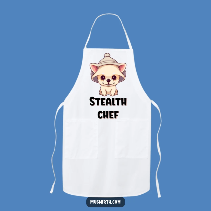 Funny Tiny Dog Giant Hat Apron: Hilarious Kitchen Wear for Dog-Loving Cooks