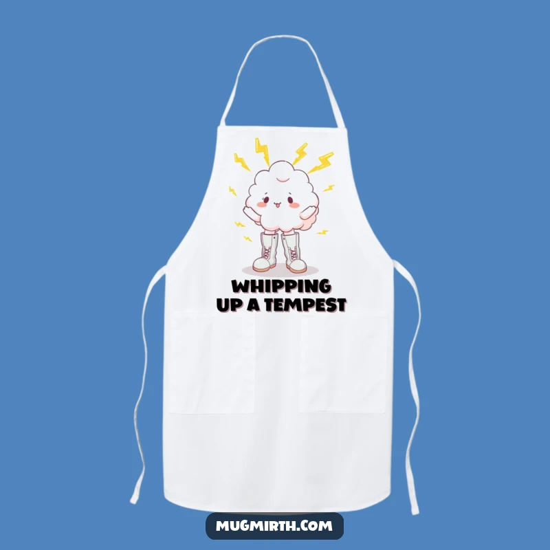 Funny Cloud Juggling Lightning Apron - Kitchen Humor Gift