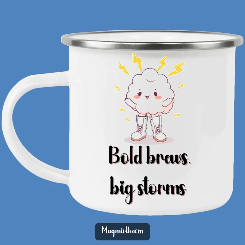 Funny Cloud Juggling Lightning Camping Mug - Outdoor Humor Gift