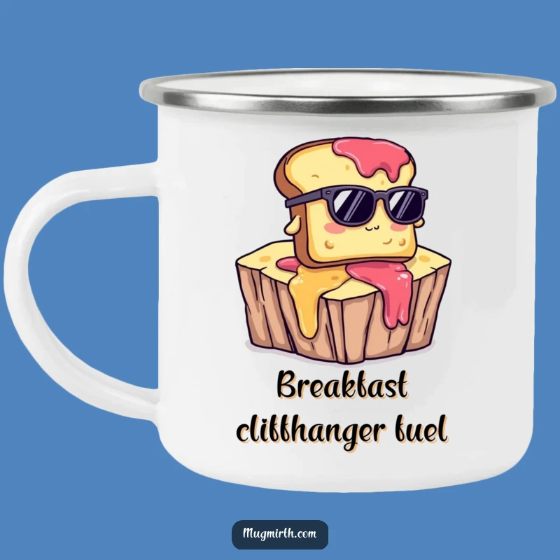 Funny Toast Jam Sunglasses Camping Mug - Outdoor Breakfast Humor