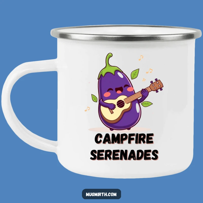 Funny Singing Eggplant Camping Mug: Your Hilarious Companion for Musical Outdoors