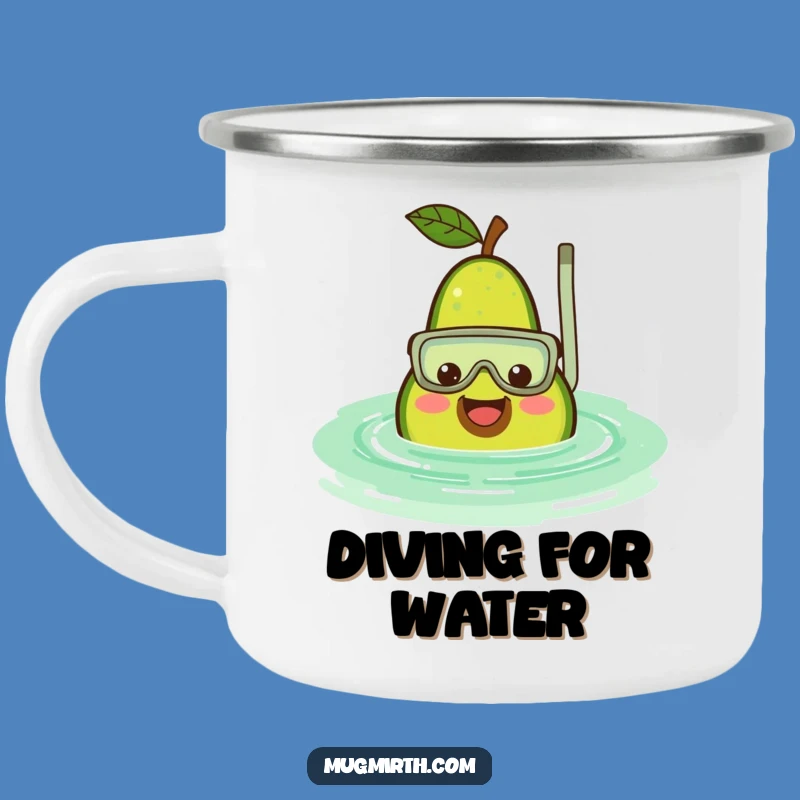 Funny Avocado Snorkel Camping Mug: Chill Vibes for Outdoor Adventures