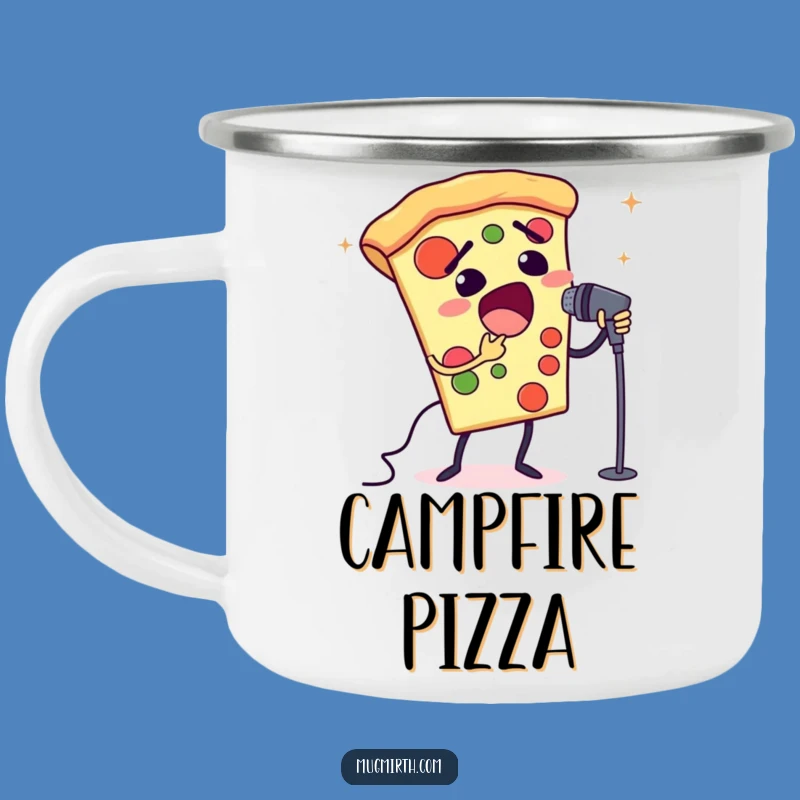 Funny Opera Pizza Camping Mug: Your Hilarious Performance Companion!