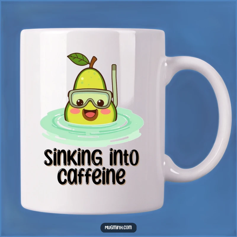 Funny Avocado Snorkel Mug: Hilarious Poolside Fun for Food Lovers