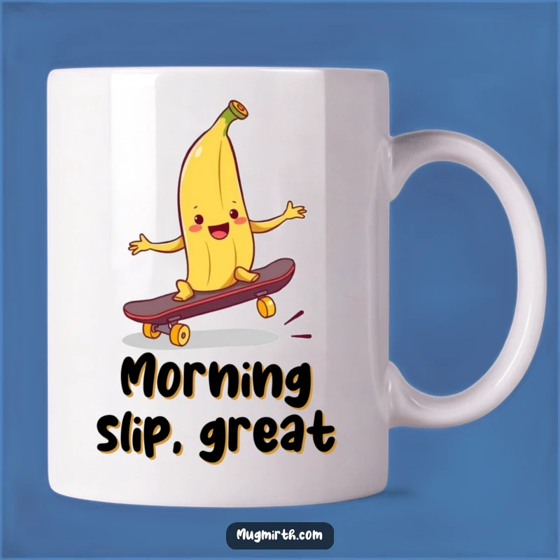 Funny Banana Peel Skateboard Mug - Hilarious Prankster Gift!