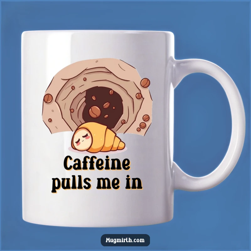 Funny Croissant Wormhole Coffee Mug - Hilarious Cosmic Gift Idea