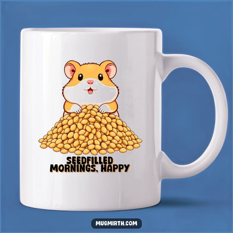 Funny Hamster Seed Pile Mug: Hilarious Gift for Hoarders & Pet Lovers