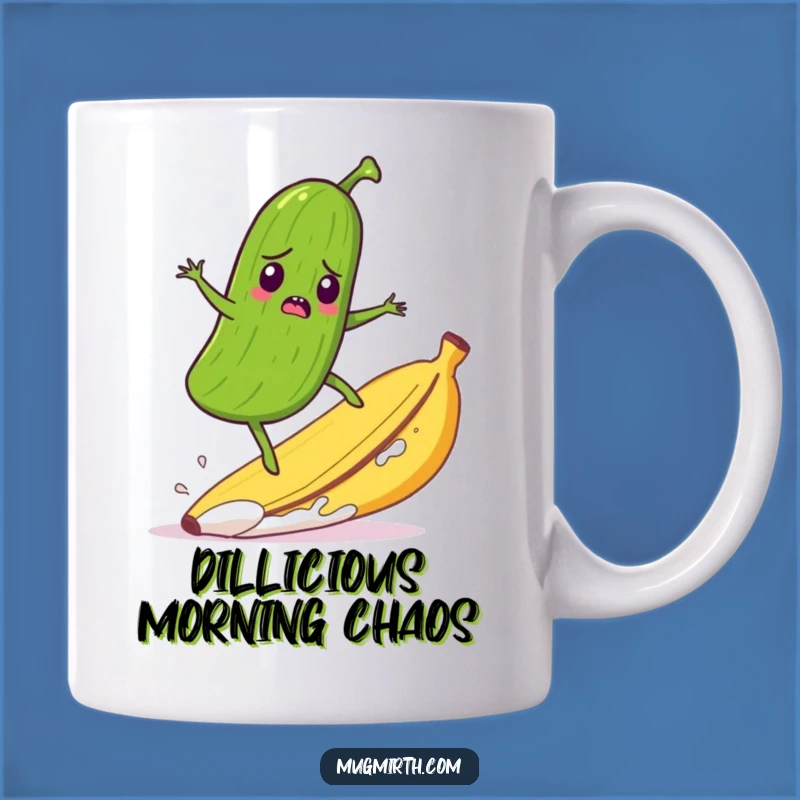 Funny Pickle Banana Peel Surf Mug - Hilarious Action Gift Idea