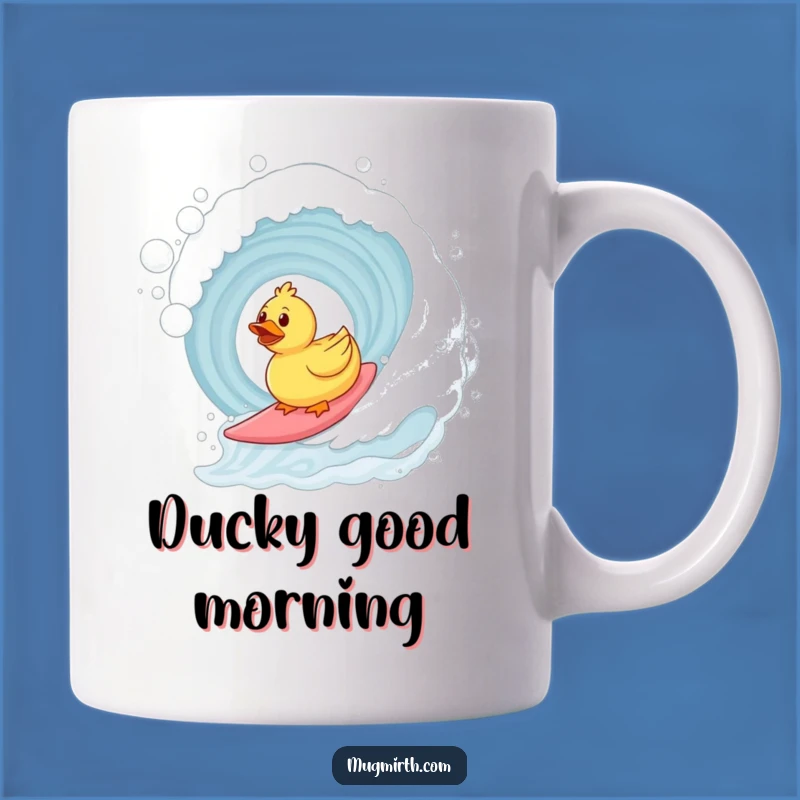 Funny Surfing Duck Mug: Hilarious Bath Time Fun for Everyone!