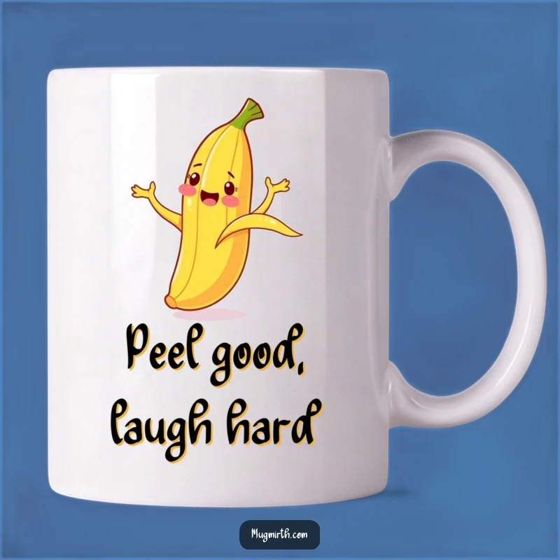 Funny Banana Slip Mug: Cheerful banana flailing, a slippery and funny gift!