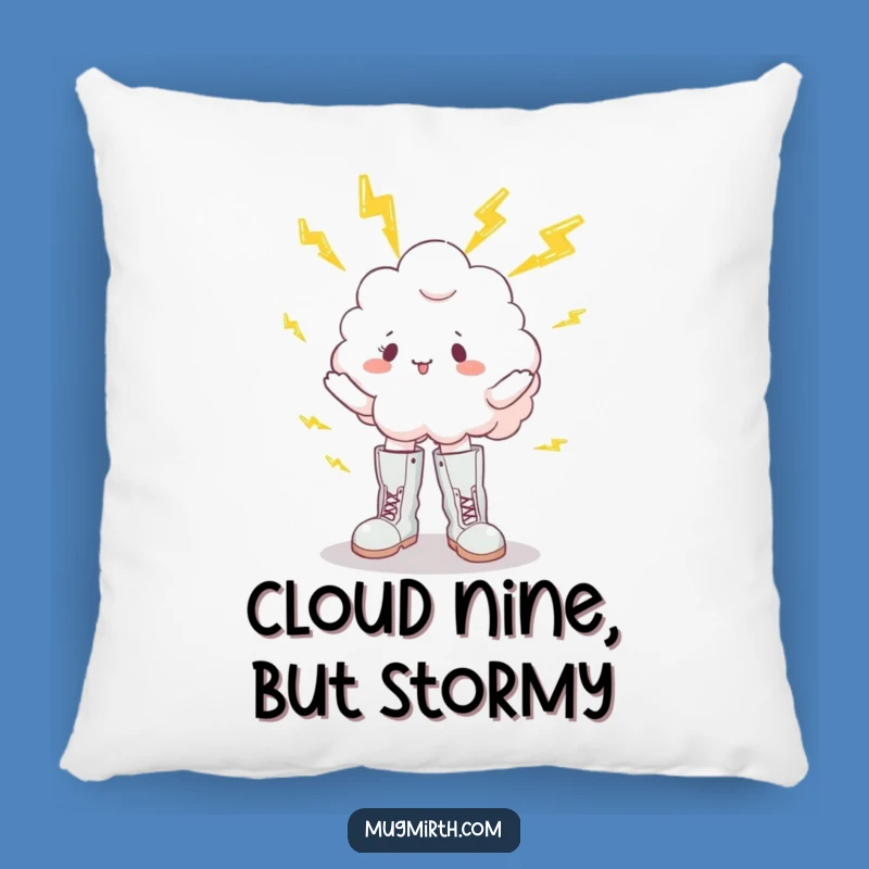 Funny Cloud Lightning Pillow - Cozy & Comical Home Decor Gift