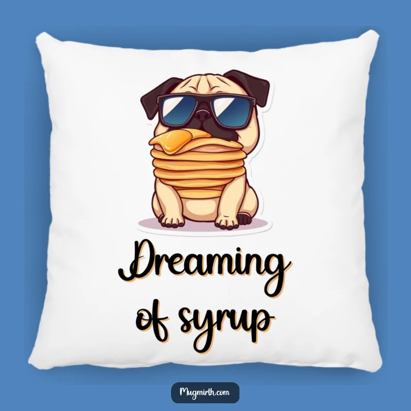 Funny Pug Pancake Pillow - Comfy Sunglasses Cushion Gift