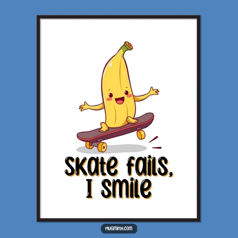 Funny Banana Peel Art Print - Add Hilarious Mischief to Walls!