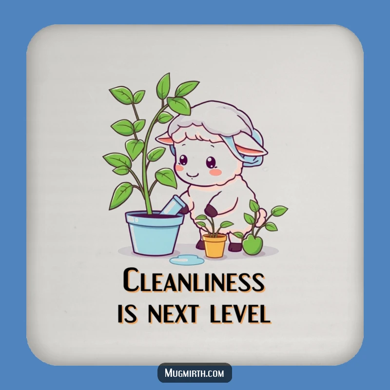 Funny Sheep Shower Cap Watering Plant Coaster - Protect Furniture Humorously