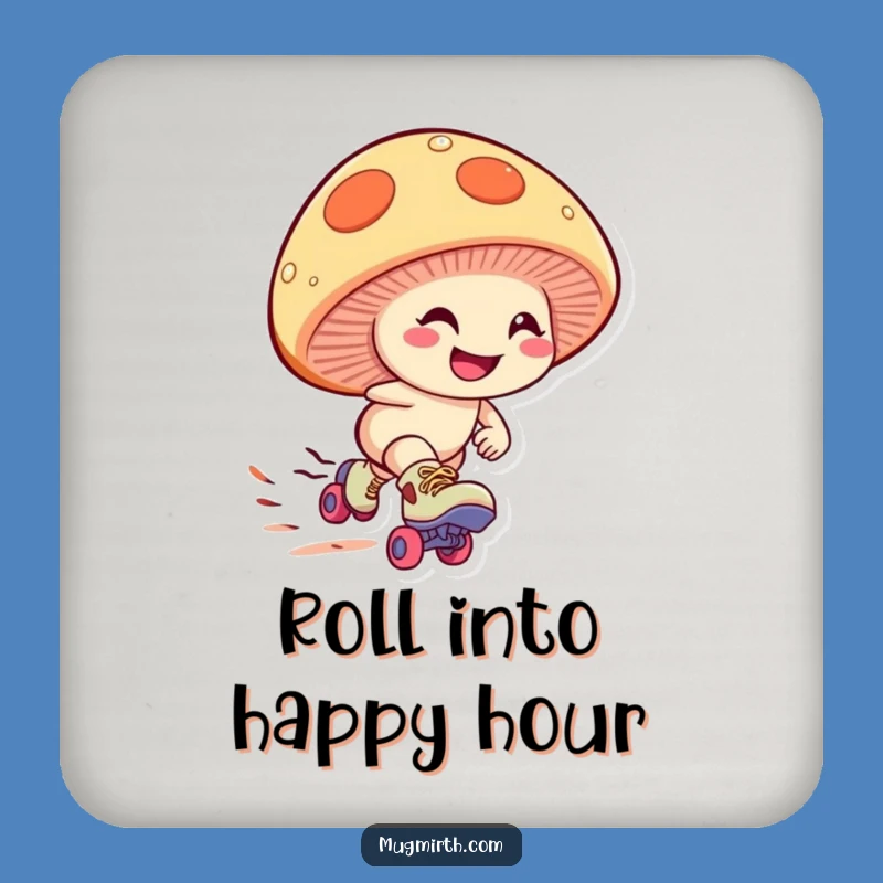 Funny Mushroom Skater Coasters: Protect Surfaces with Speed & Humor