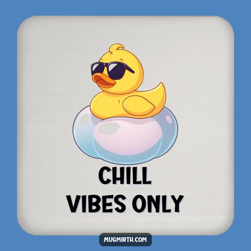 Funny Rubber Ducky Jellybean Coaster - Protects Surfaces Hilariously