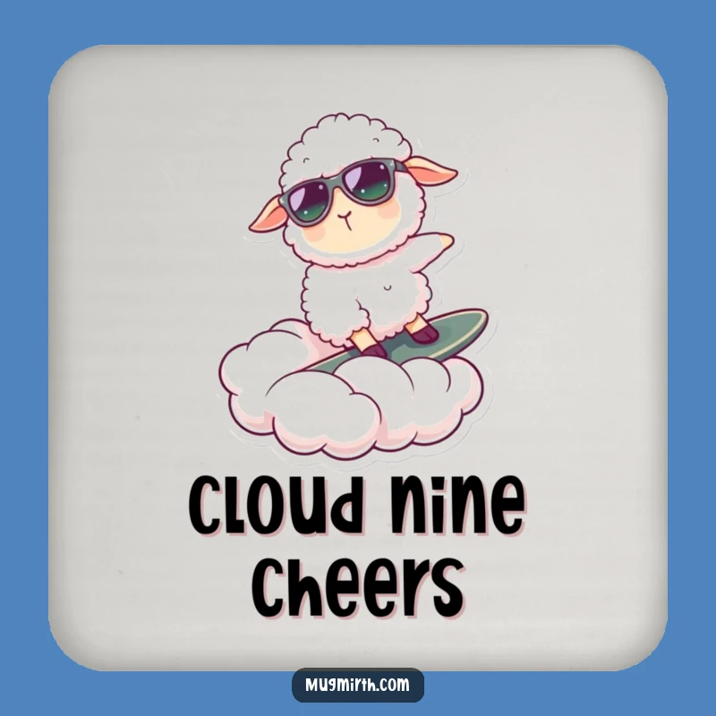Funny Sheep Surfing Cloud Coaster: Protect Surfaces with Cool Style