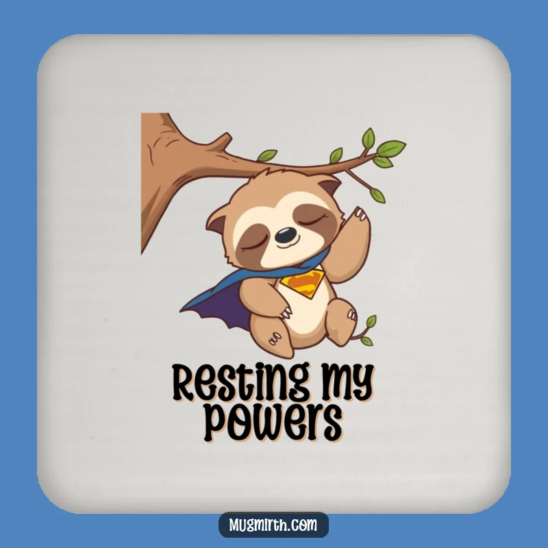 Funny Sloth Coaster: Protect Surfaces with This Hilarious Superhero's Slipping Style