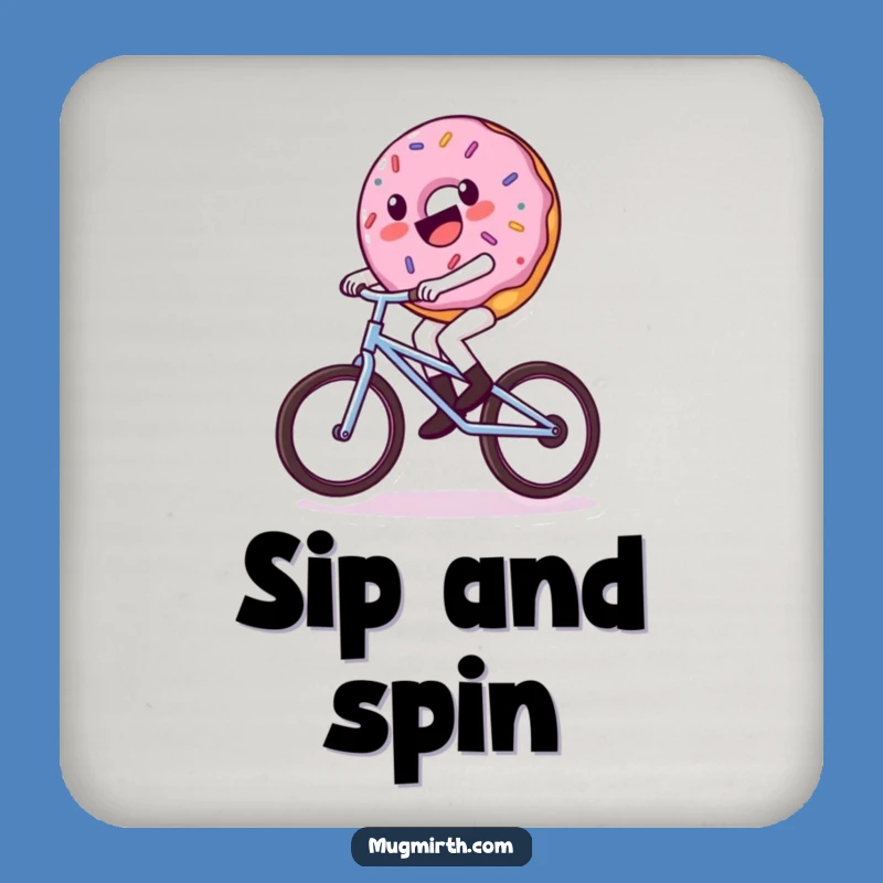 Funny Donut Unicycle Coasters: Protect Surfaces with Sweet Charm, Set Of Funny Gifts