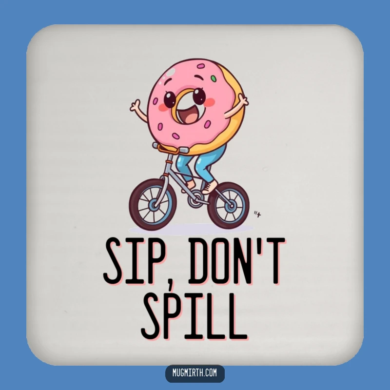 Funny Donut Coaster - Protect Surfaces with This Hilarious Rider!
