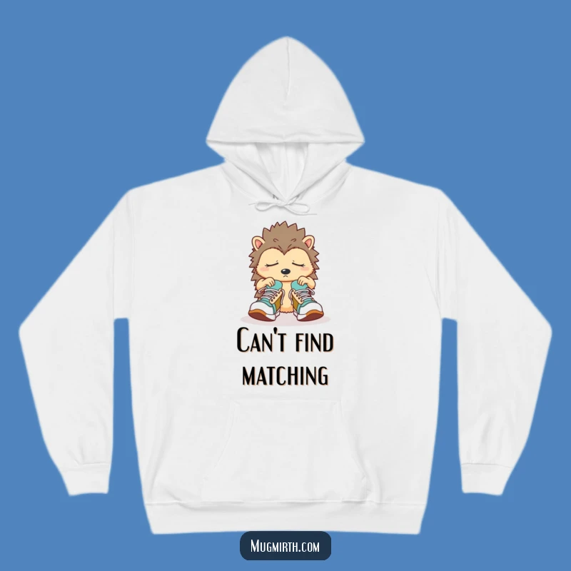 Cozy Funny Sleepy Hedgehog Hoodie: Snuggle up in confusion, a warm and funny gift!