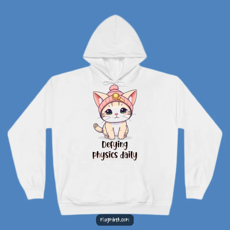 Funny Flying Cat Hoodie: Cozy Propeller Beanie Dreamer sweatshirt, a warm and hilarious gift.