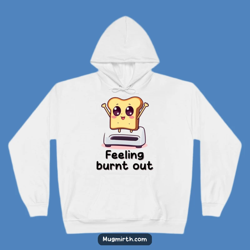 Funny Leaping Toast Toaster Hoodie - Cozy & Hilarious Morning Apparel