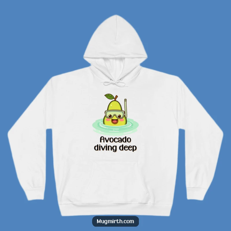 Funny Avocado Snorkel Hoodie: Cozy Comfort & Aquatic Humor
