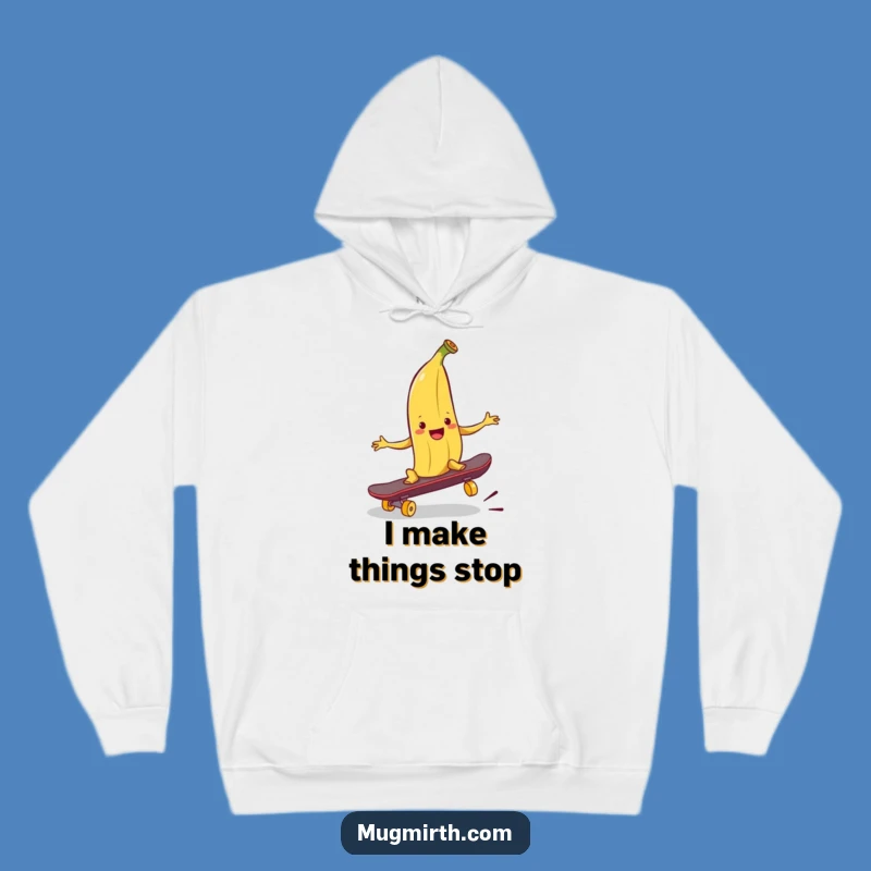 Funny Banana Peel Skateboard Hoodie - Stay Cozy & Comical!