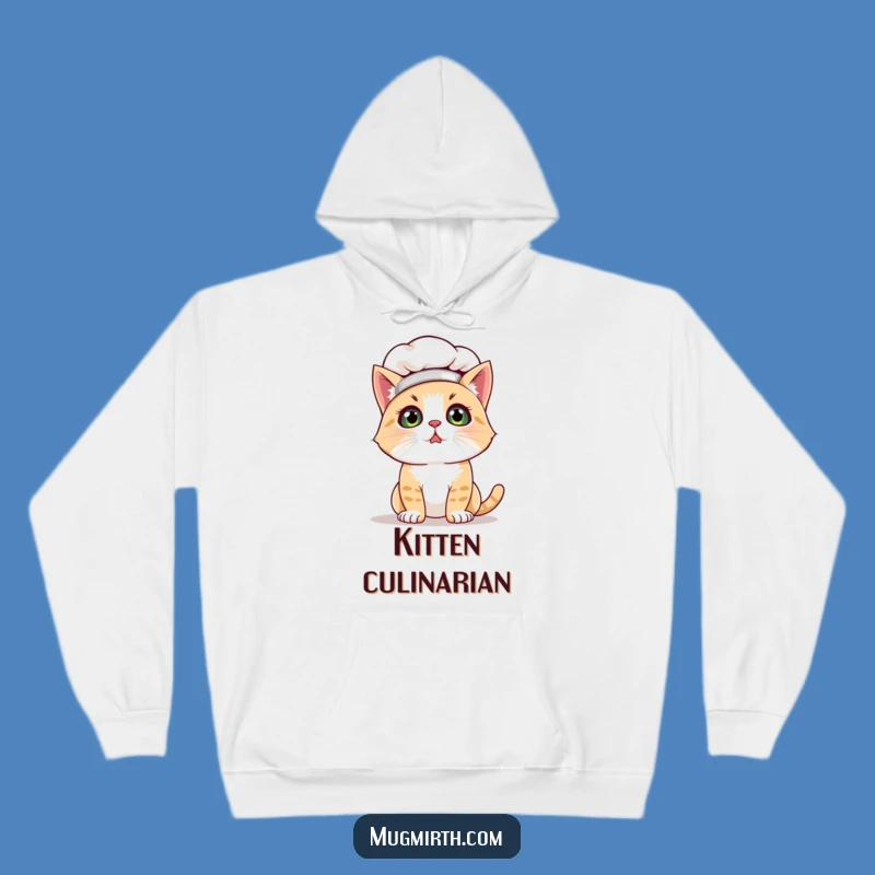 Funny Bewildered Cat Chef Hoodie: Cozy and Hilarious Comfort for Cat Fans!