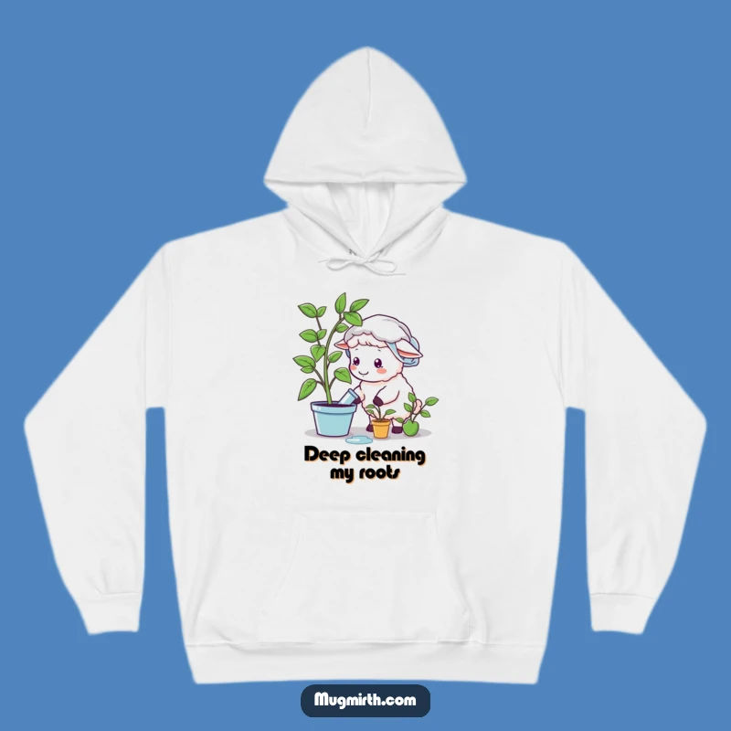 Funny Sheep Shower Cap Watering Plant Hoodie - Cozy & Comedic Wear