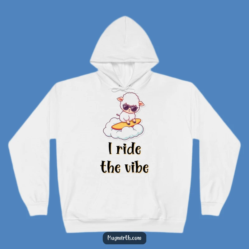 Funny Surfing Sheep Hoodie - Stay Cozy & Cool!