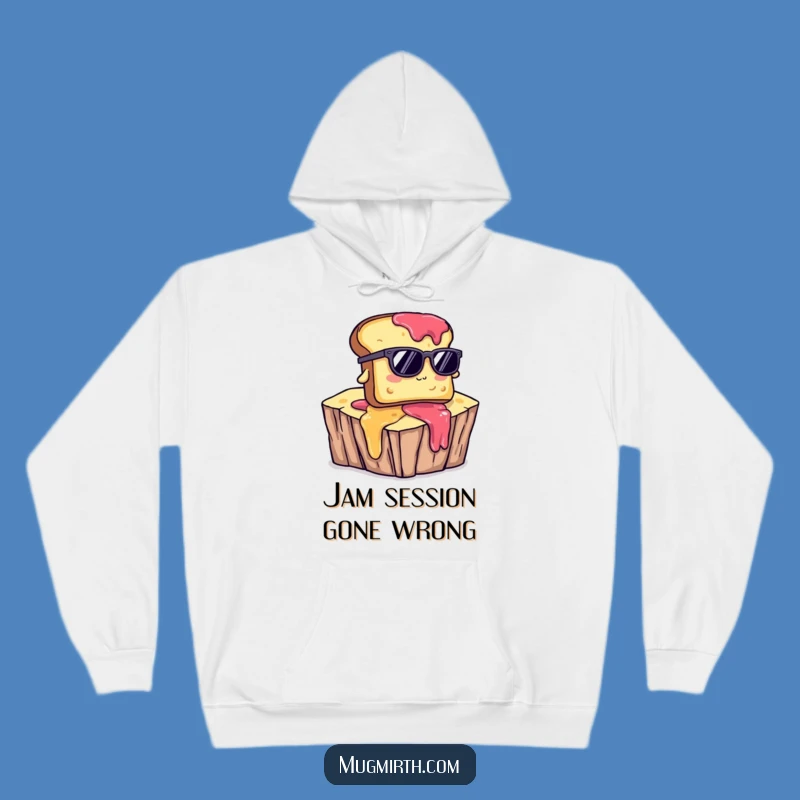 Funny Toast Jam Sunglasses Hoodie - Cozy & Comical Breakfast Gift