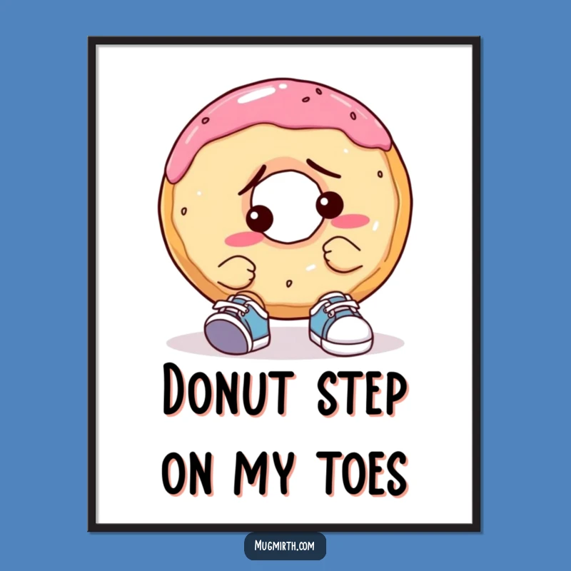 Free Printable Wall Art: Funny Confused Donut Shoes, Hilarious Downloadable Decor