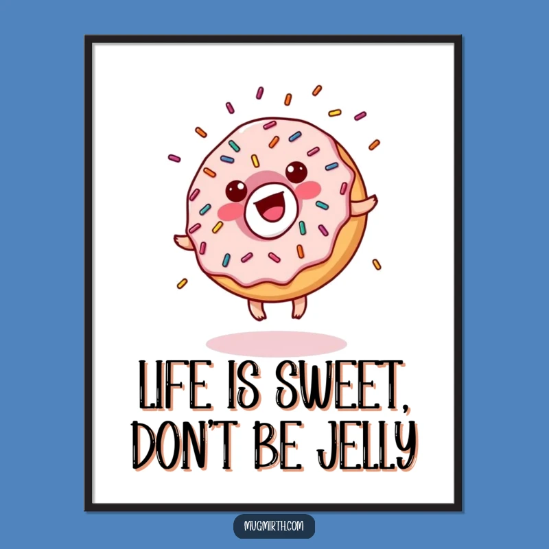 Funny Free Printable Wall Art: Donut Cartwheel - Quirky Downloadable Decor!