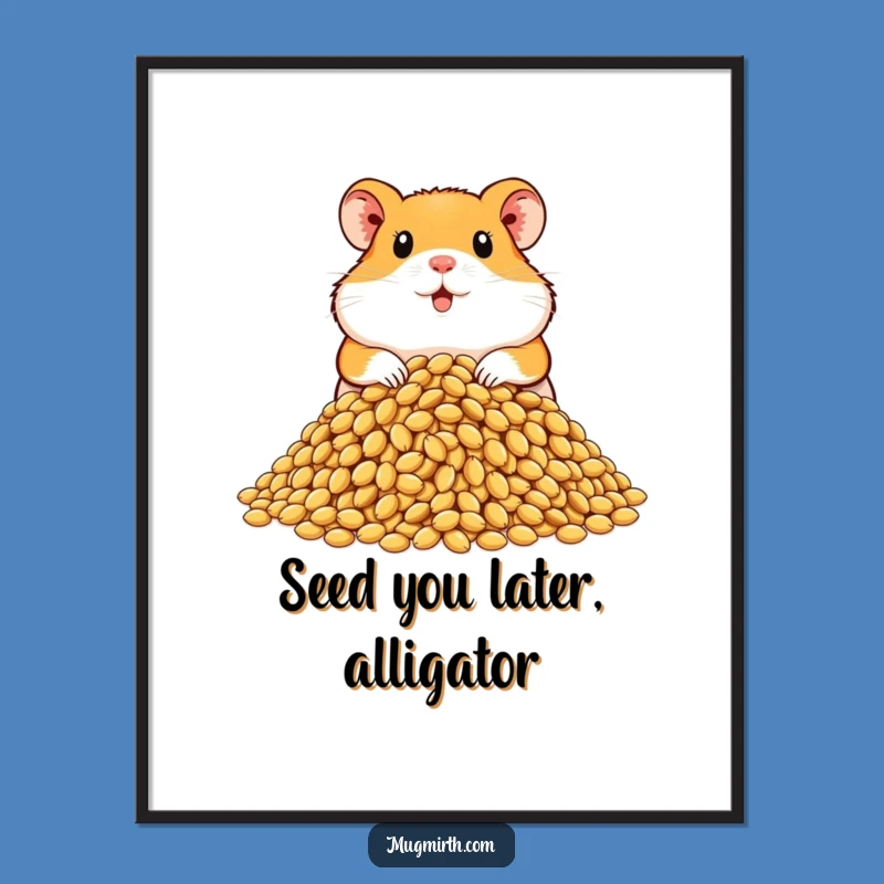 Free Printable Hamster Seed Pile Art - Funny Downloadable Wall Decor for a Cozy Space