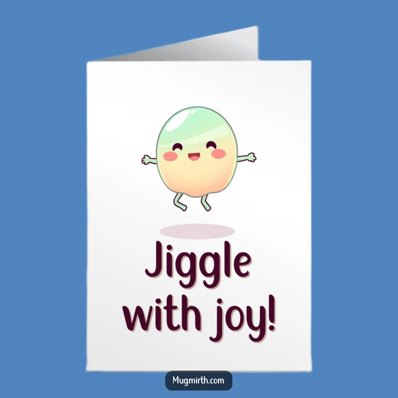 Congrats Free Printable Card: Wobbly Jelly - Unique Downloadable Gift