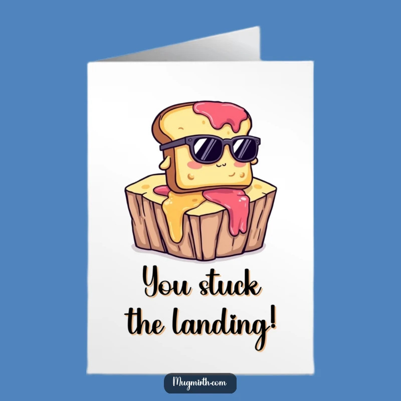 Free Printable Congrats Card: Funny Toast Jam Cliff - Downloadable Celebration
